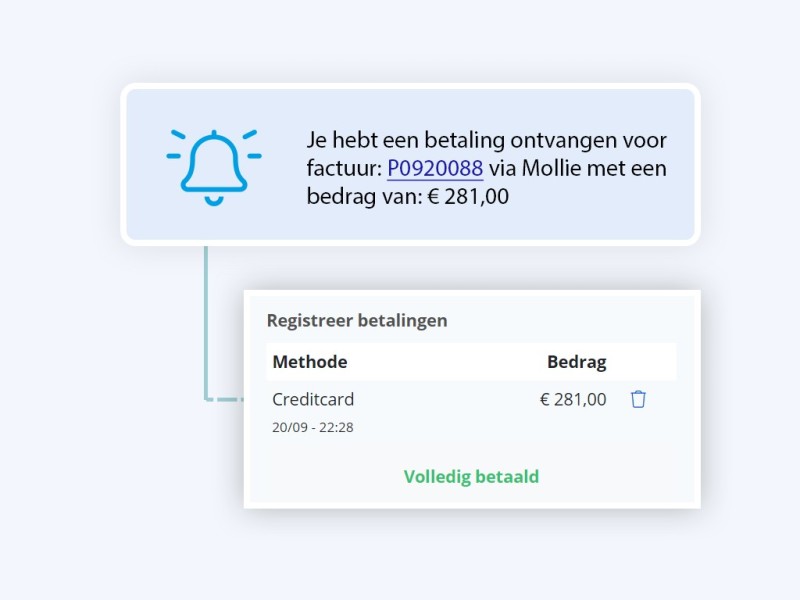 Mollie betalingen ontvangen hotel software
