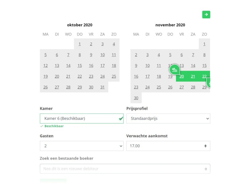 Een boeking aangemaakt in 30 seconde
