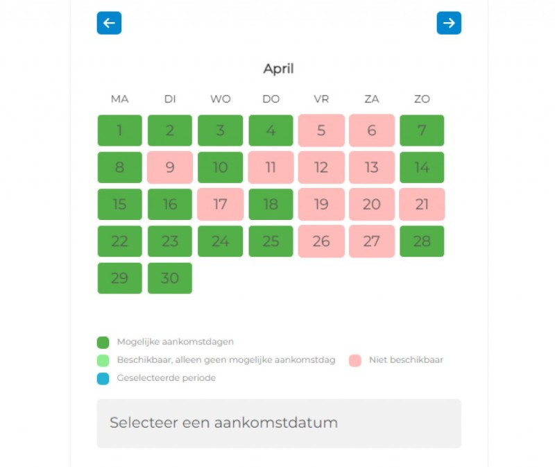 Booking engine voor B&B's, hotels en vakantiewoningen