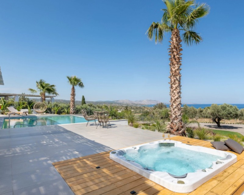 uitzicht Sunset Hill Villa Rhodes